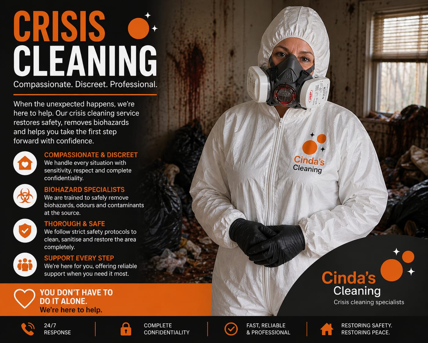 Cinda specialist crisis cleaning service graphic