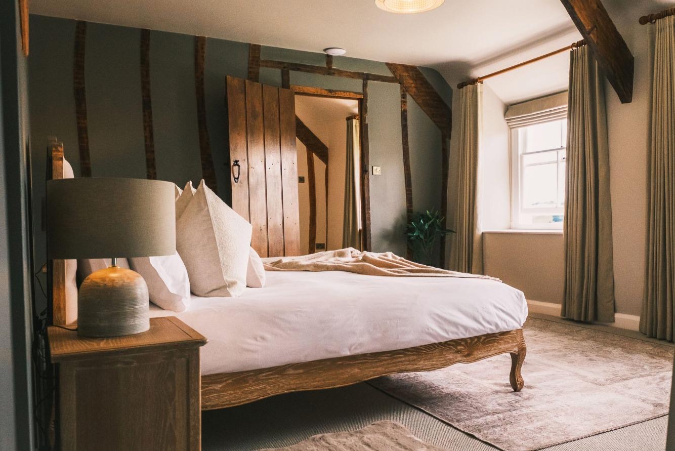 Guest bedroom prepared for a holiday let stay